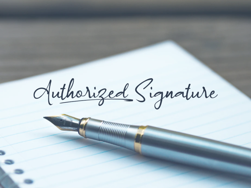 a Authorized Signature
