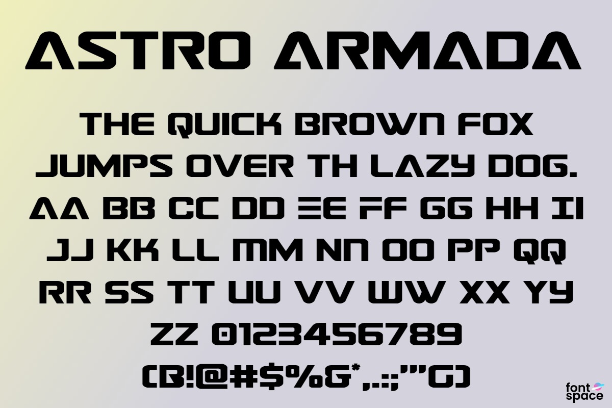 Astro Armada Title Semi-Italic