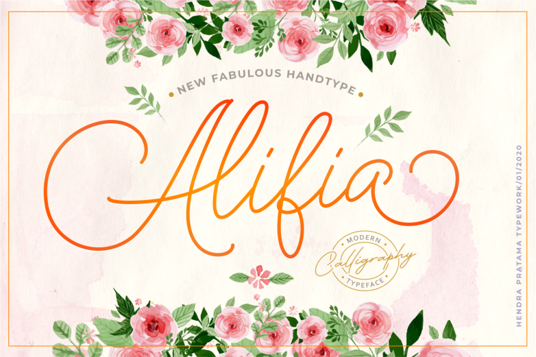 Alifia retro calligraphy