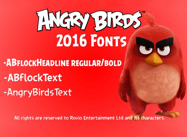AngryBirdsText Regular Font