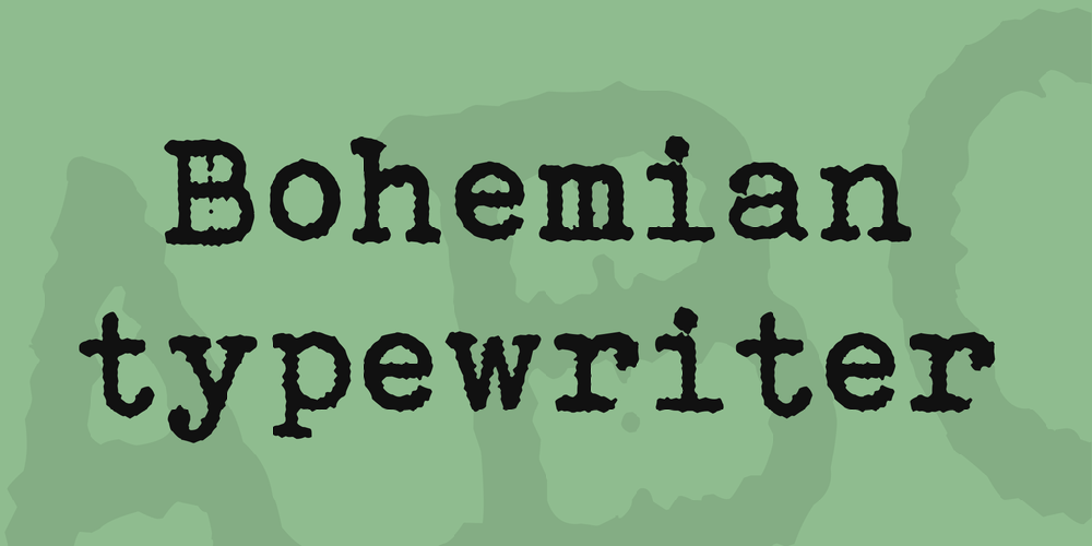Bohemian typewriter