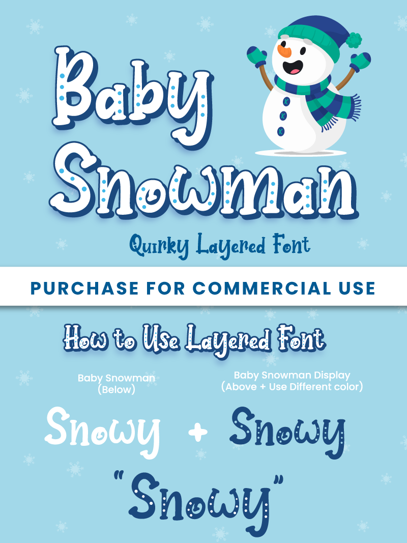 Baby Snowman - Personal Use
