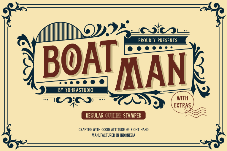 Boatman Stamped (Free Personal Use)
