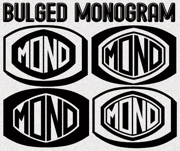 Bulged Monogram Stylish