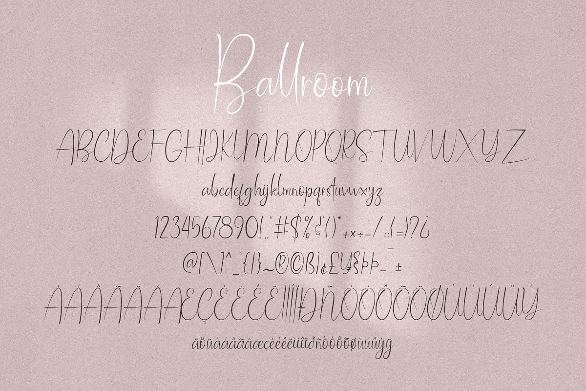 Ballroom calligraphy