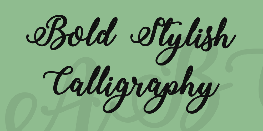 Bold  Stylish Calligraphy