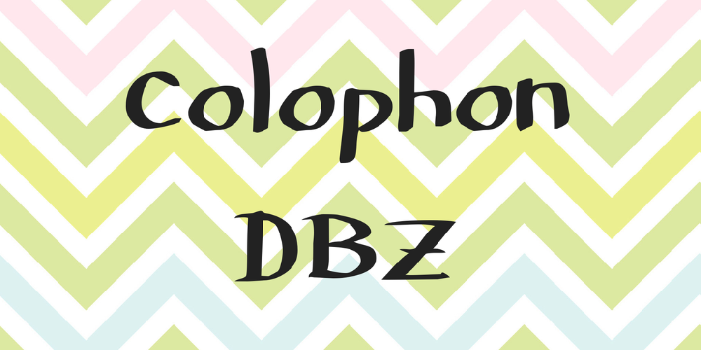 Colophon DBZ