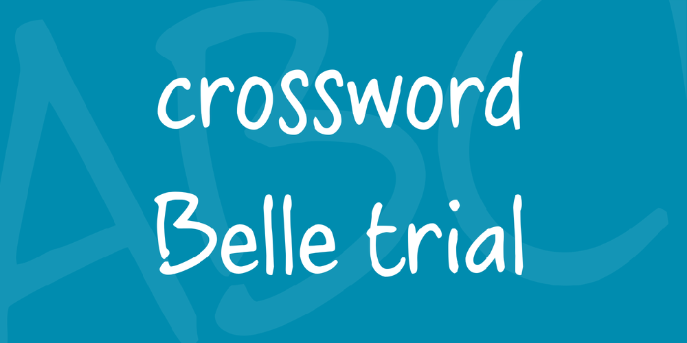Download crossword Belle trial font fontsme com