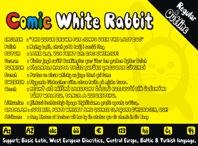 Comic White Rabbit