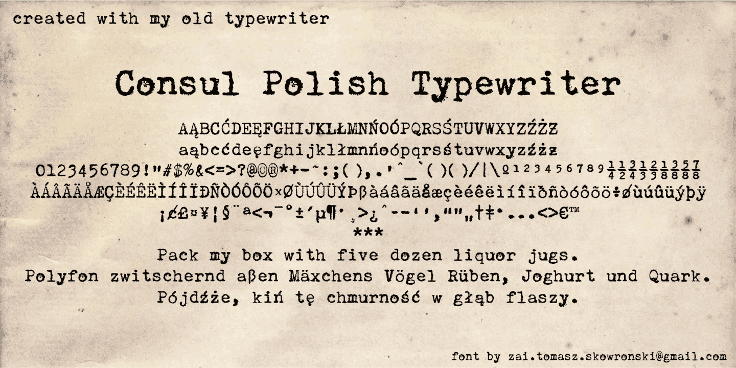 zai Consul Polish Typewriter trash