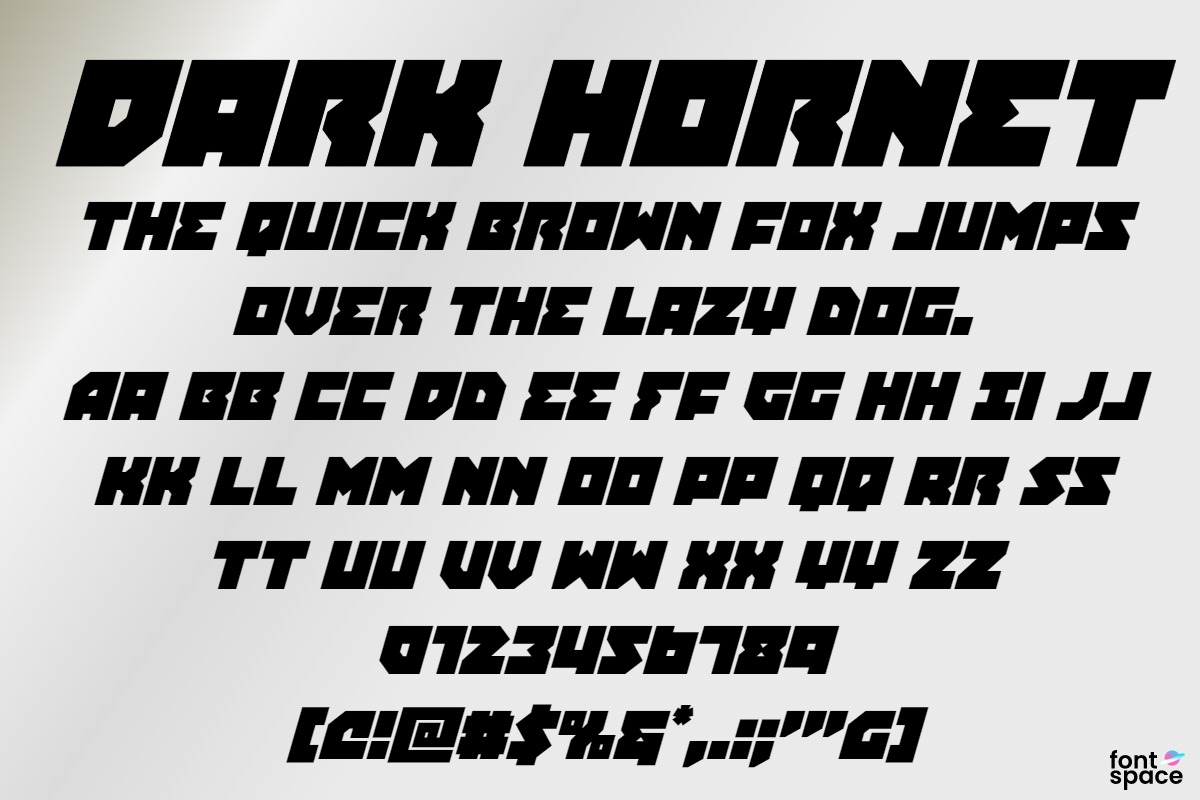 Dark Hornet Halftone Italic