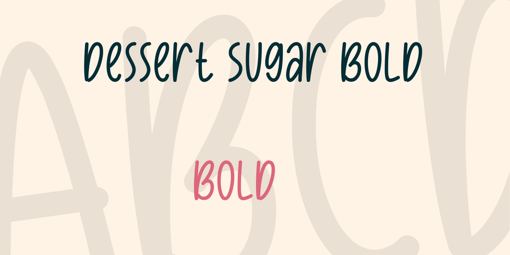 Dessert Sugar Bold