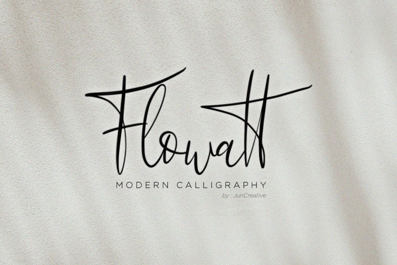 Flowatt calligraphy