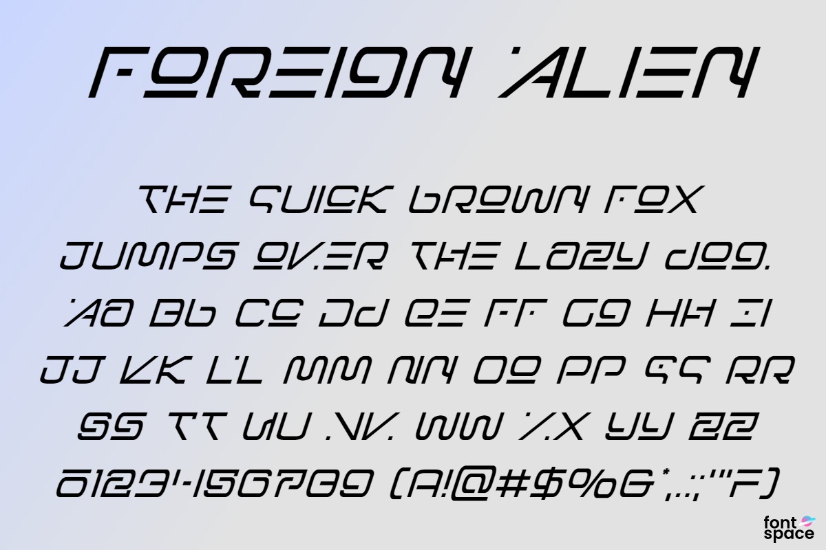 Foreign Alien Extra-Bold Italic
