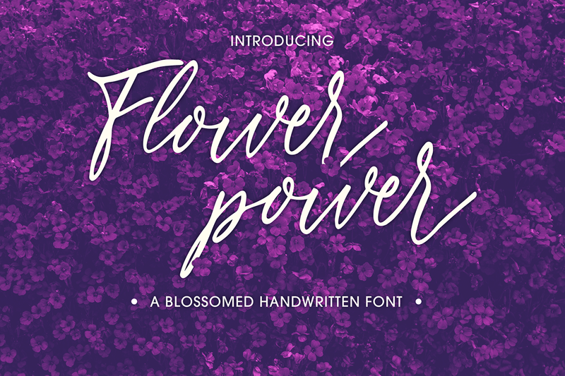 Flowers power handwritten