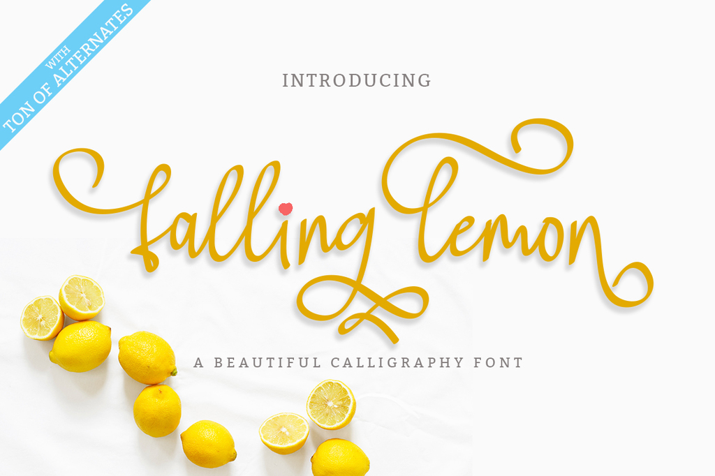 Falling Lemon calligraphy