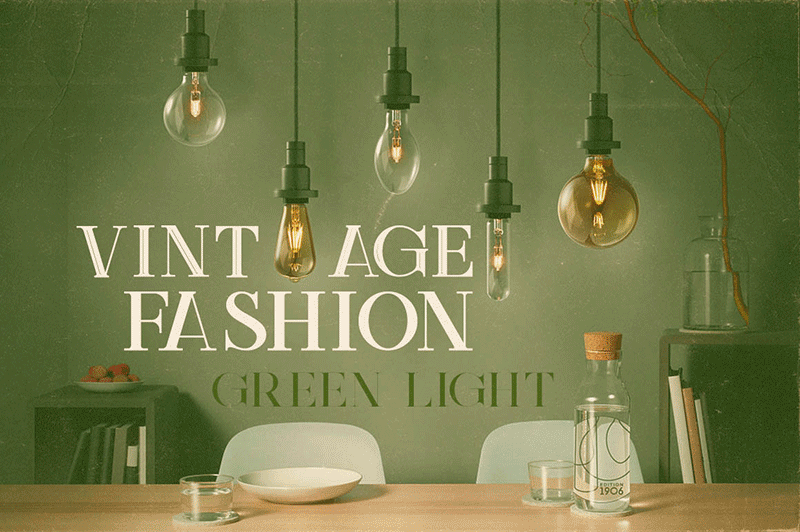 Green Light Bold Inline Grunge