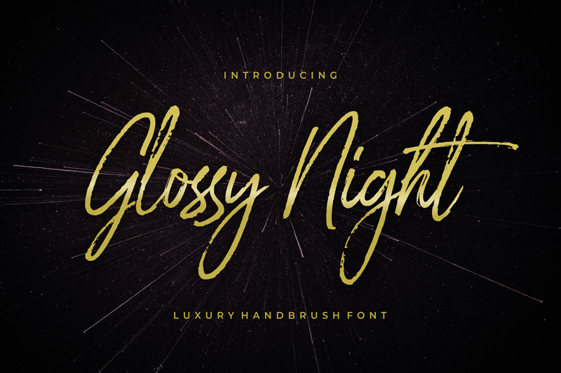 Download Download Glossy Night font | fontsme.com