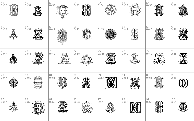 Intellecta Monograms Random Samples Eight