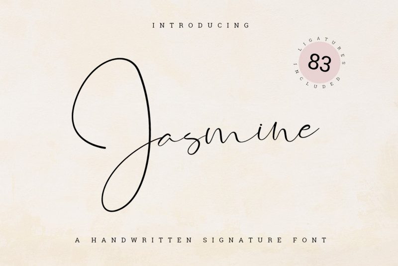 Jasmine handwritten design