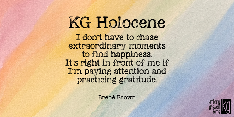 KG Holocene