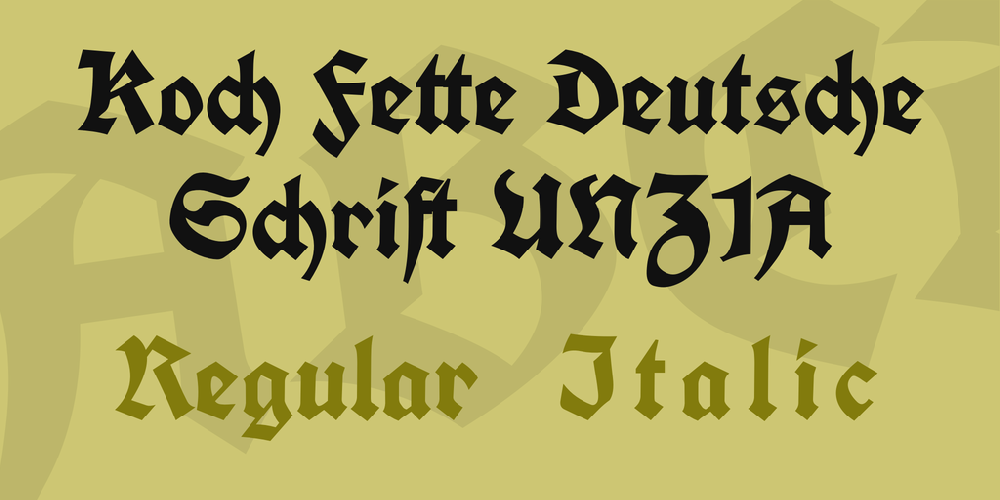Koch Fette Deutsche Schrift UNZ1A