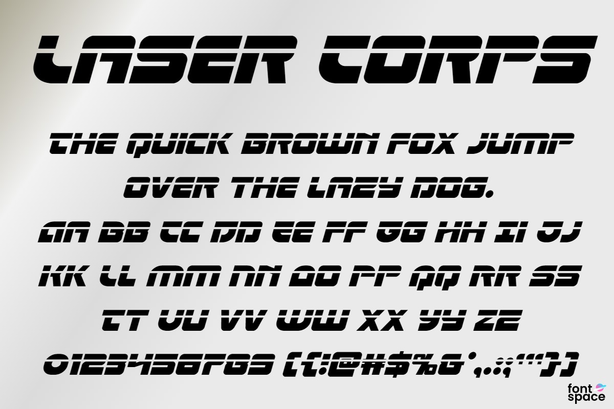 Laser Corps Halftone Italic