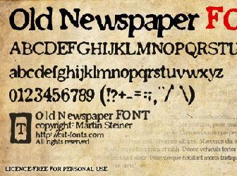 Download 1 Old Newspaper Font Fonts