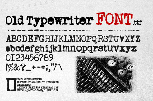 Old typewriter Font