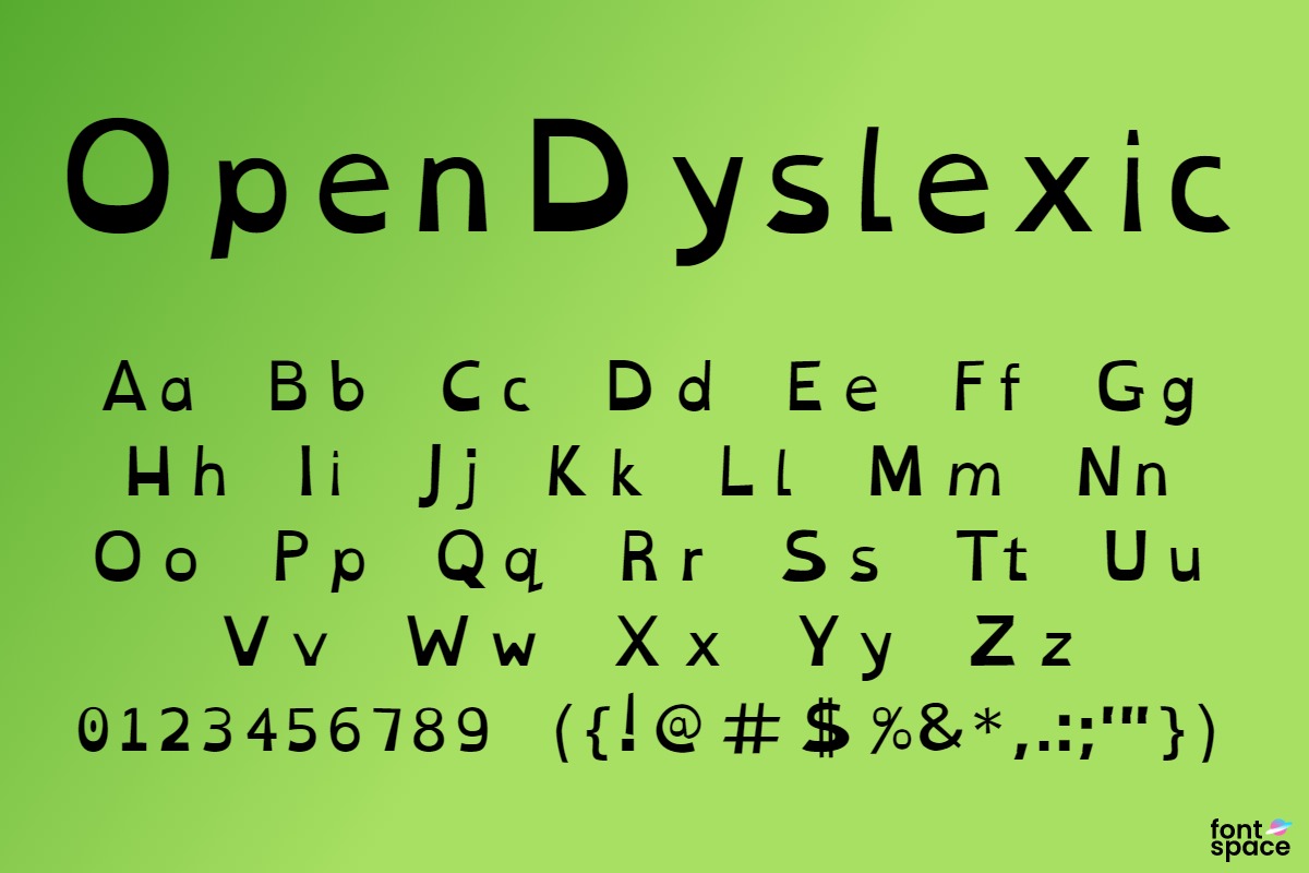 dyslexia font iphone
