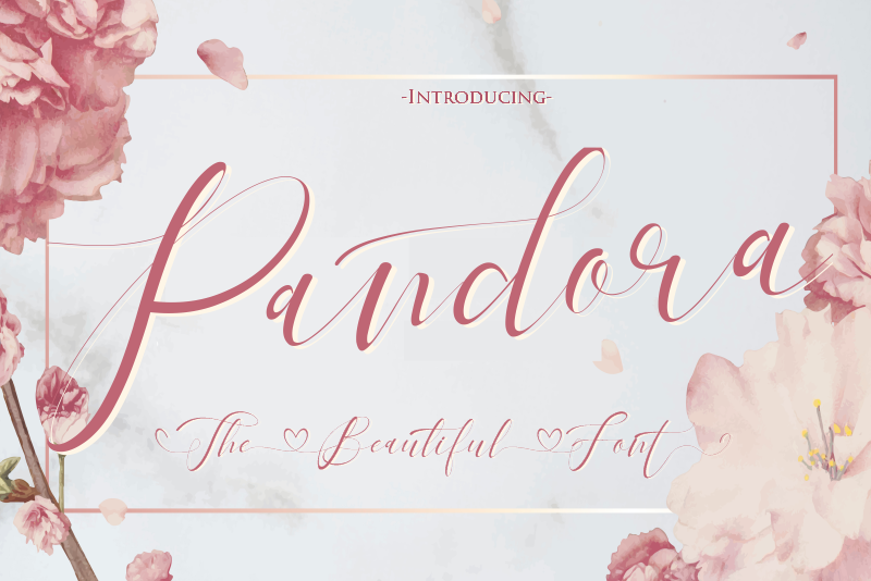Pandora calligraphy design beauty