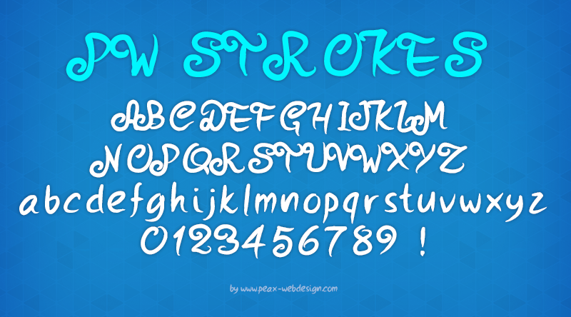 Download PW Strokes font | fontsme.com