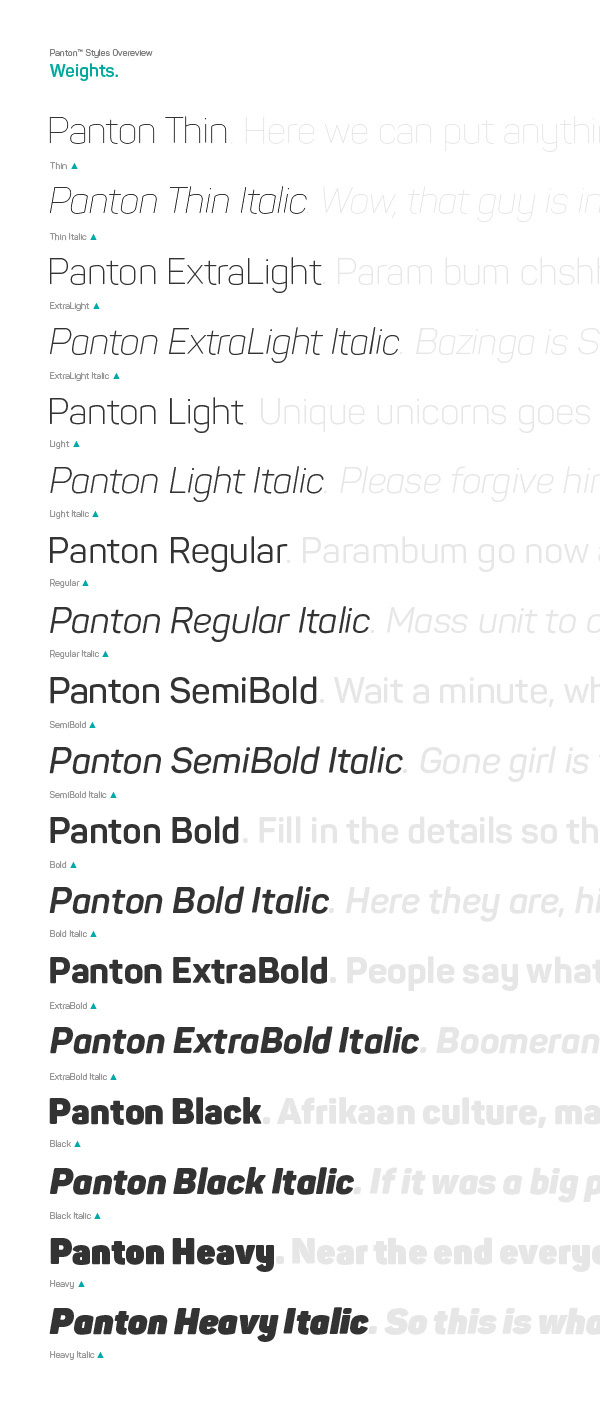 Panton Black italic Caps Font