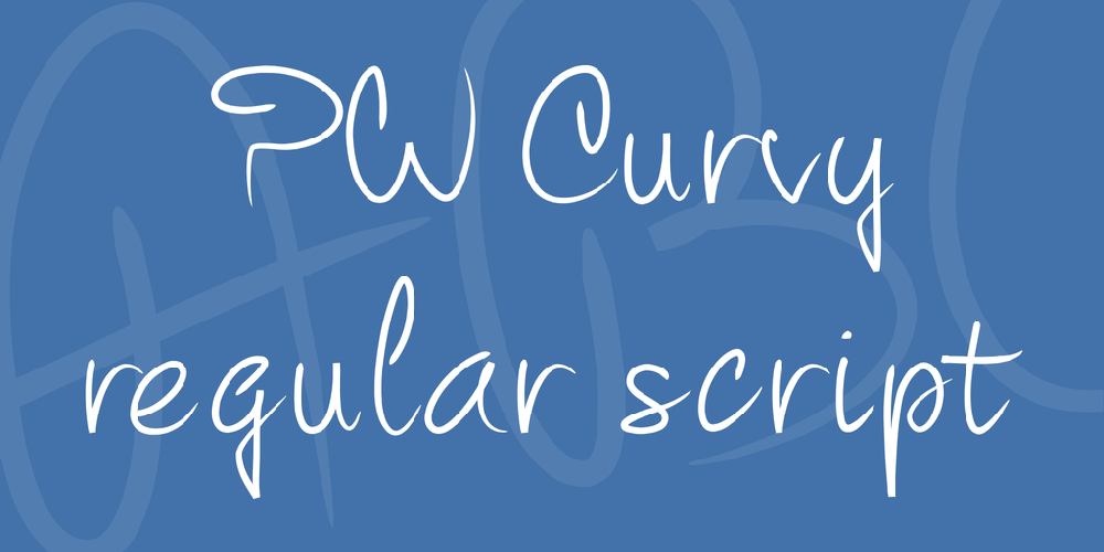 PW Curvy regular script