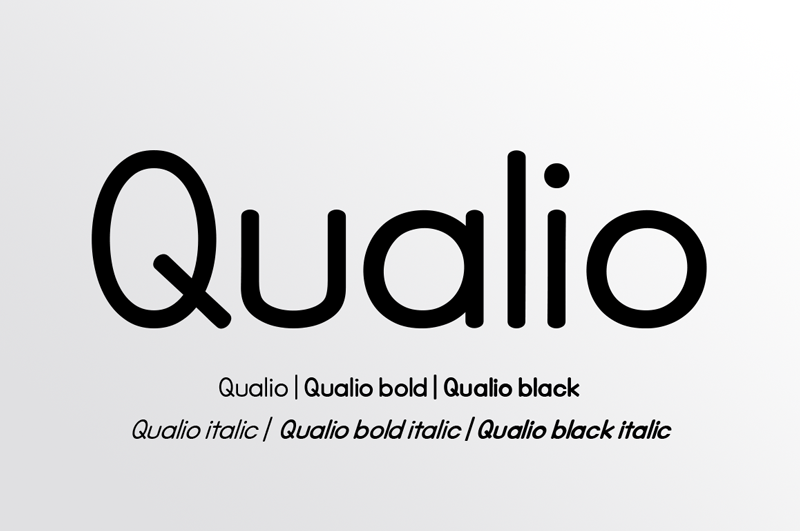 Qualio black italic