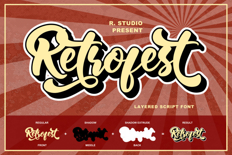 Download Retrofest brush font | fontsme.com