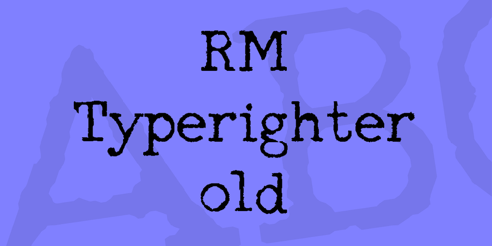 RM Typerighter old