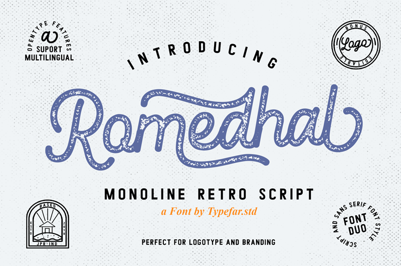 Romedhal Script Stamp
