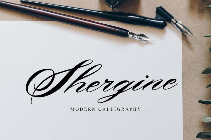 Shergine calligraphy