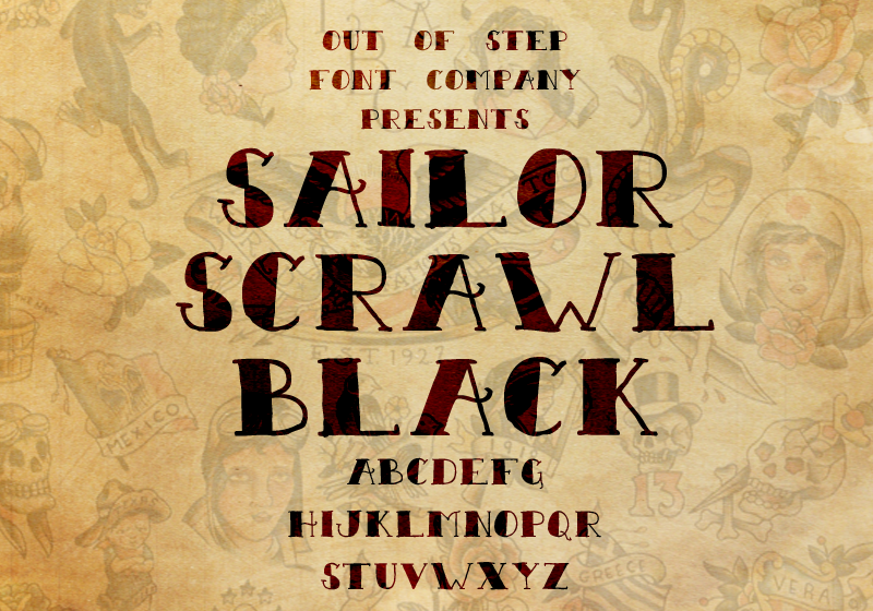 Sailor Scrawl Black