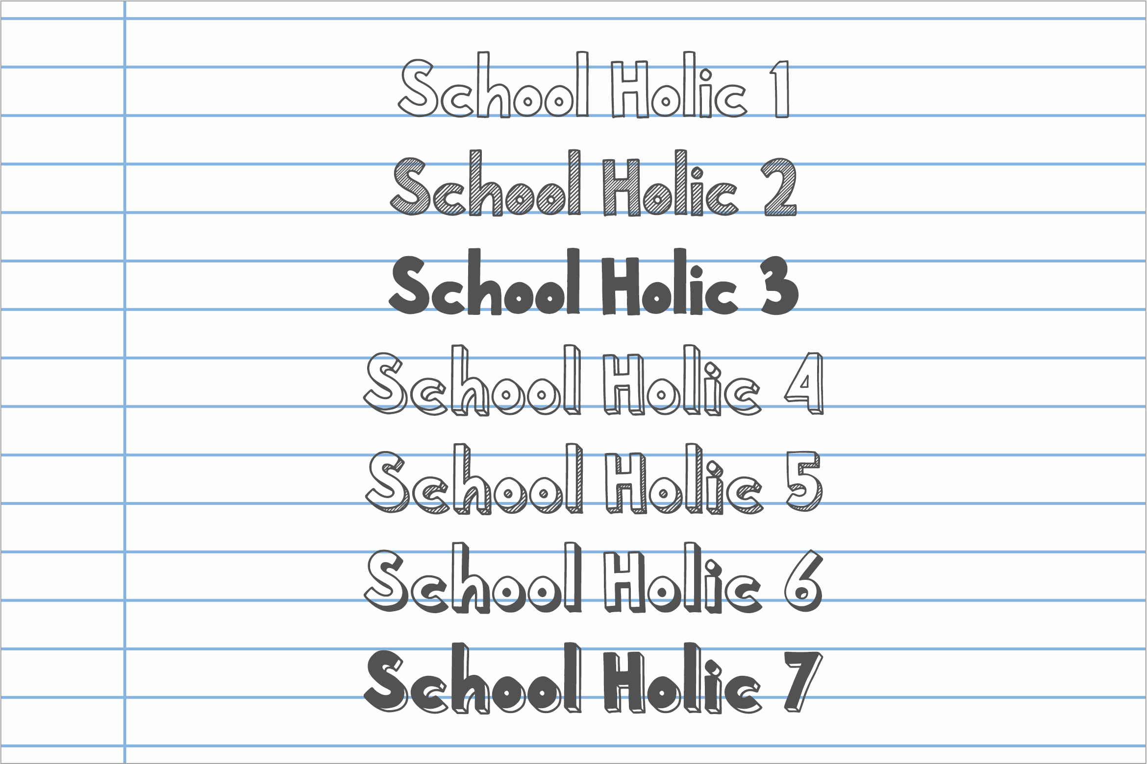 School Holic outline