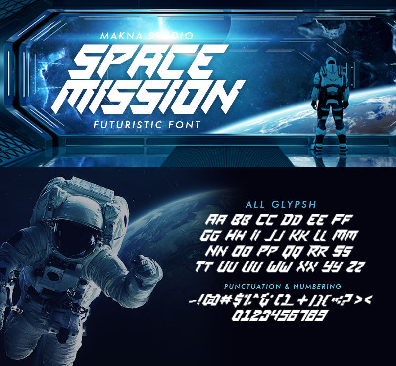 Download SPACE MISSION font | fontsme.com