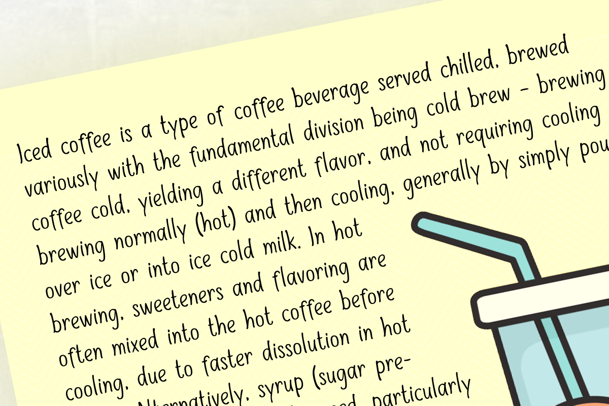 Sweet Iced Coffee