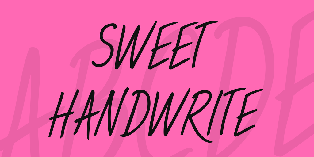 Sweet Handwrite
