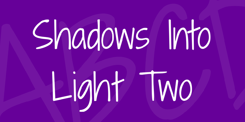 Free Printable Letters In Shadows Into Lighht Two Font