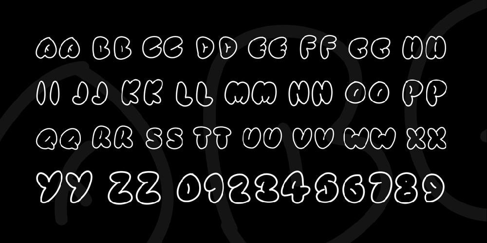bubble letters font for frre