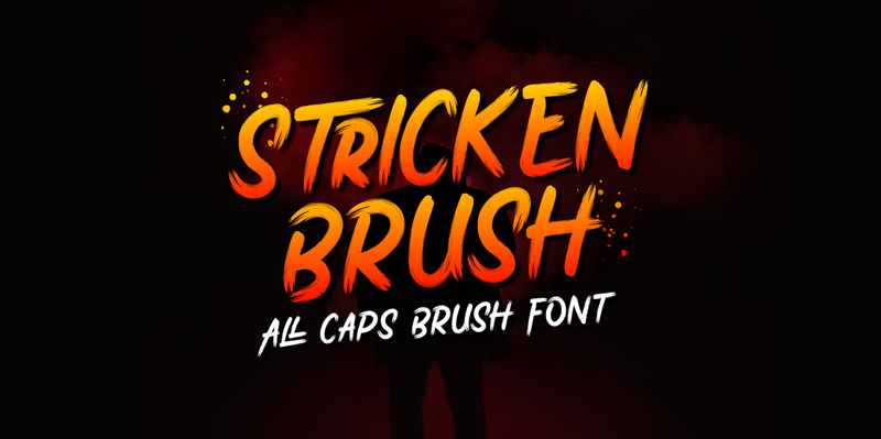 Stricken Brush script