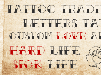 Premium Vector  Vector font tattoo old school