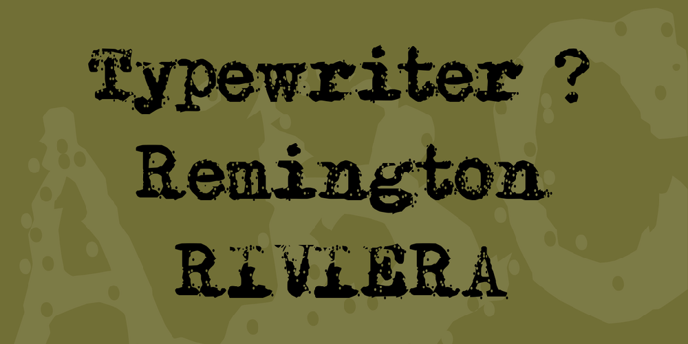 Typewriter - Remington RIVIERA
