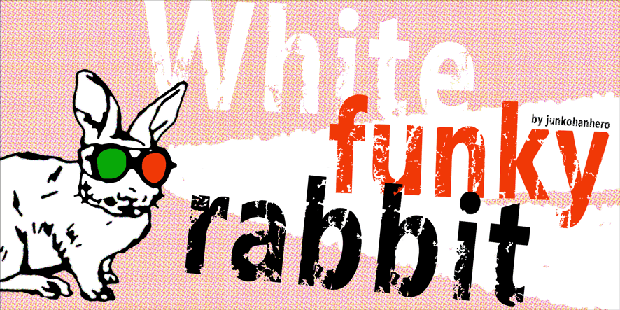 White funky rabbit